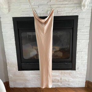 Show me your MUMU Champagne Verona Cowl Dress